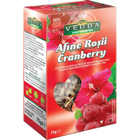 Ceai aromatizat de afine rosii, fructe intregi 75 g