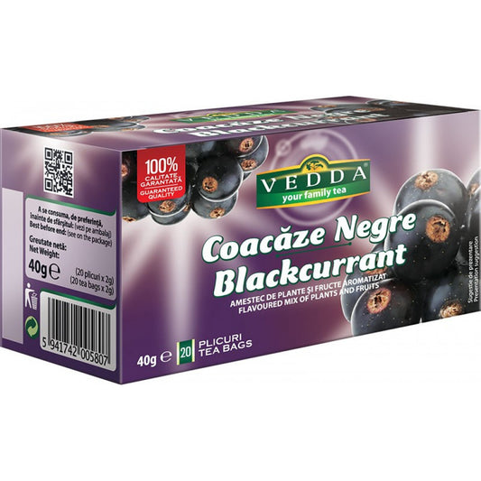 Ceai de coacaze negre, plicuri
