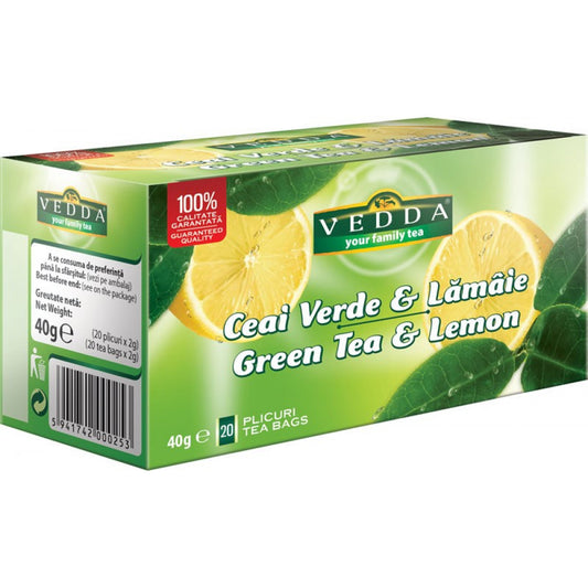 Ceai verde si lamaie Vedda, plicuri