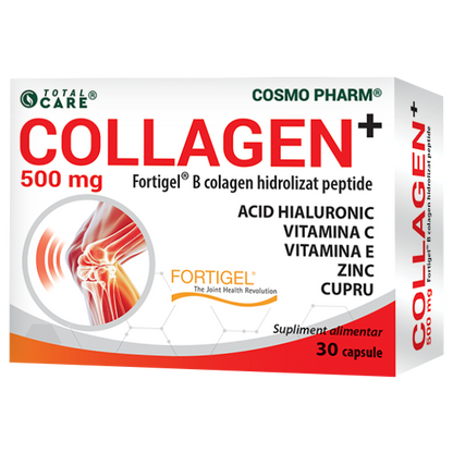 COLLAGEN+ 500 mg – Fortigel® – Colagen Hidrolizat Peptide din sursă bovină