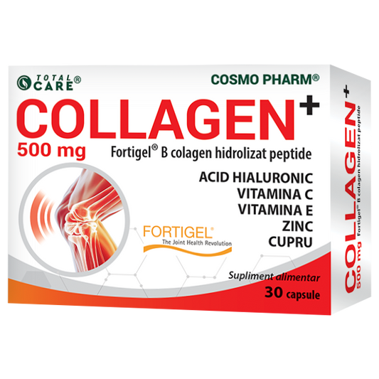 COLLAGEN+ 500 mg – Fortigel® – Colagen Hidrolizat Peptide din sursă bovină