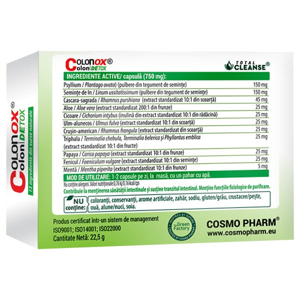 COLONOX Colon DETOX® Curatarea Colonului, Detoxifiere