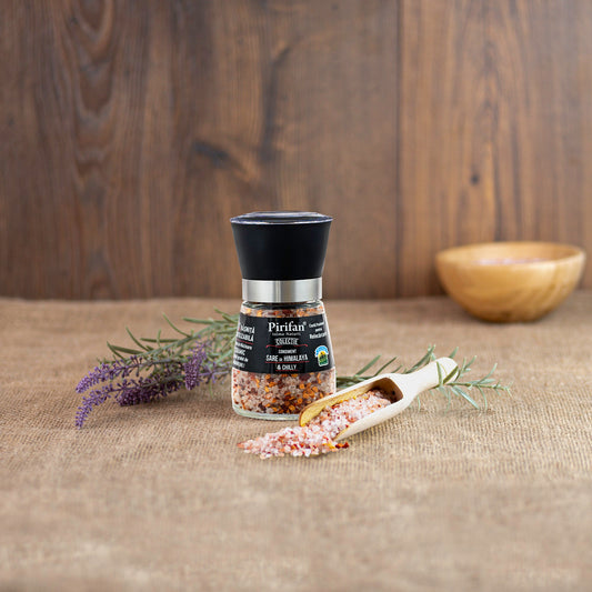 Condiment rasnita Sare de Himalaya cu fulgi chili 180g