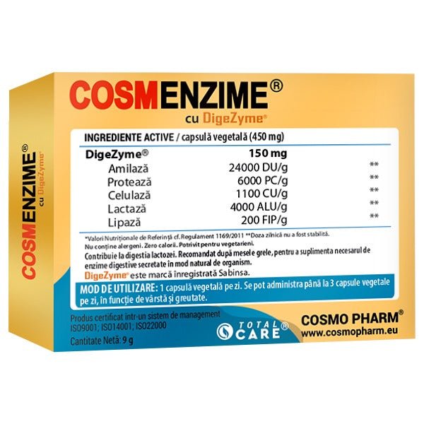 CosmEnzime TOTAL CARE®, Usureaza Digestia si Tranzitul Intestinal