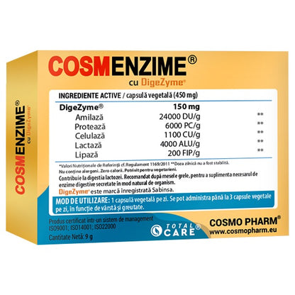 CosmEnzime TOTAL CARE®, Usureaza Digestia si Tranzitul Intestinal