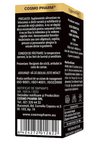 Ulei Esential De Cuisoare – 10ml CLOVE/EUGENIA CARIOPHYLLUS