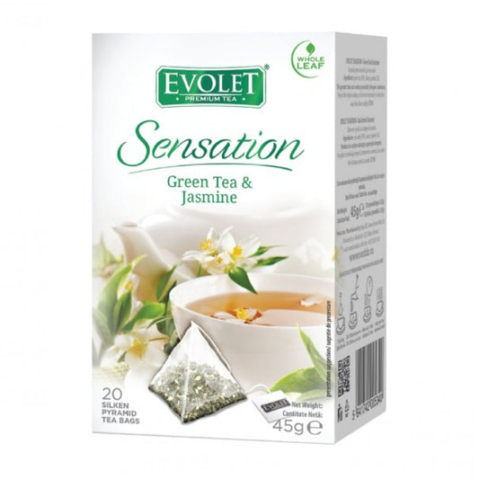 Ceai verde cu iasomie, Evolet Sensation piramida