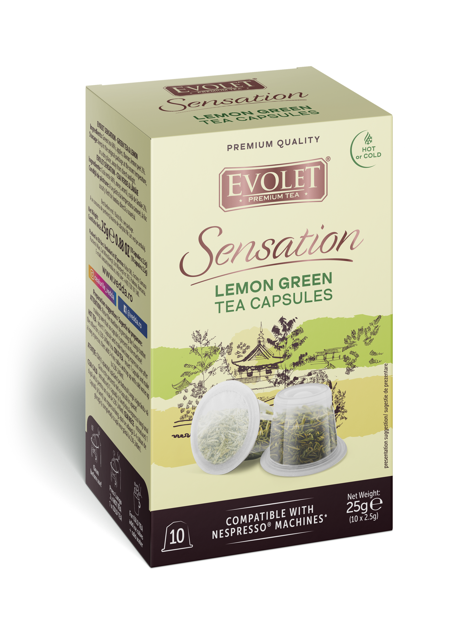 Ceai Verde cu Lamaie Capsule Evolet Sensation