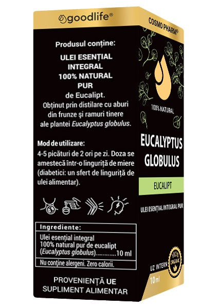 EUCALYPTUS GLOBULUS – Ulei Esential De Eucalipt Uz Intern 10ml