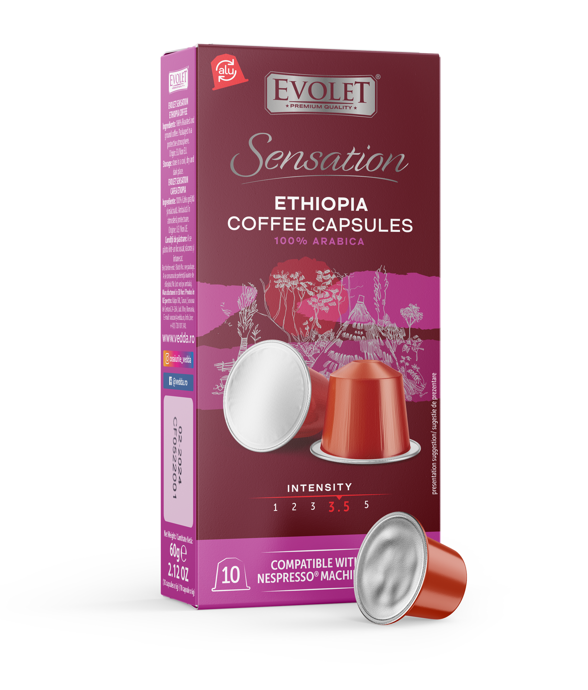 Cafea Ethiopia Capsule Evolet Sensation