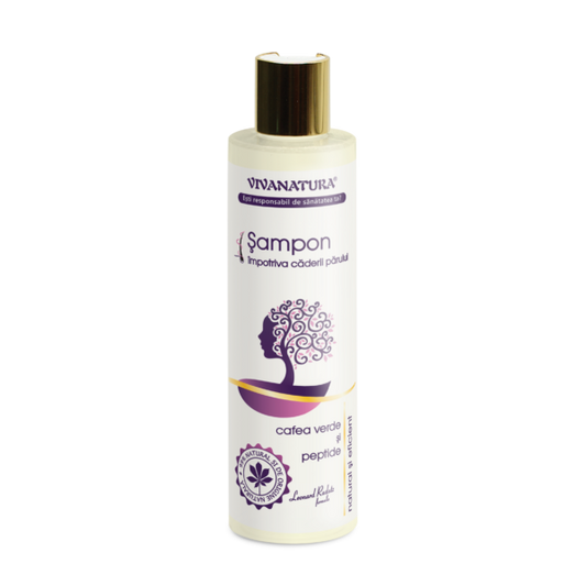Șampon împotriva căderii părului cu cafea verde și peptide 250 ml – Leonard Radutz Formula – VivaNatura