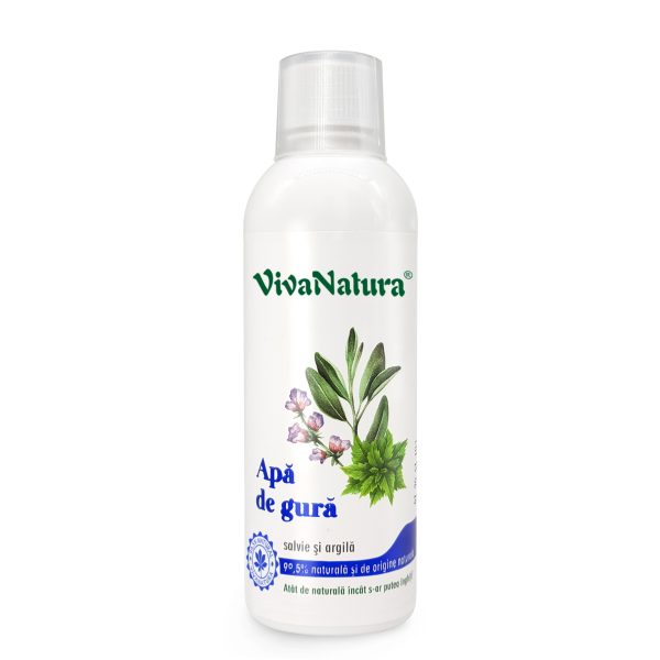 Apă de gură naturală cu salvie și argilă 500 ml – Leonard Radutz formula – VivaNatura