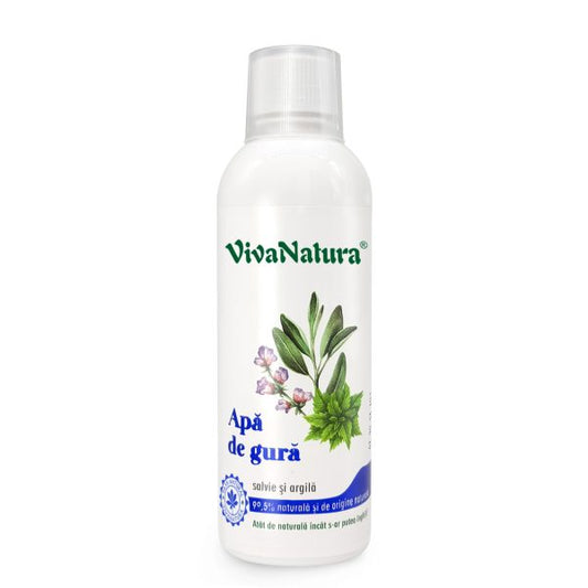 Apă de gură naturală cu salvie și argilă 500 ml – Leonard Radutz formula – VivaNatura