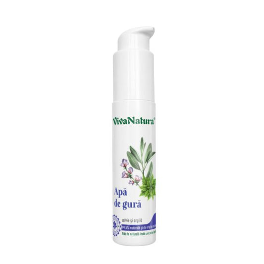 Apă de gură naturală cu salvie și argilă 45ml – Leonard Radutz formula – VivaNatura