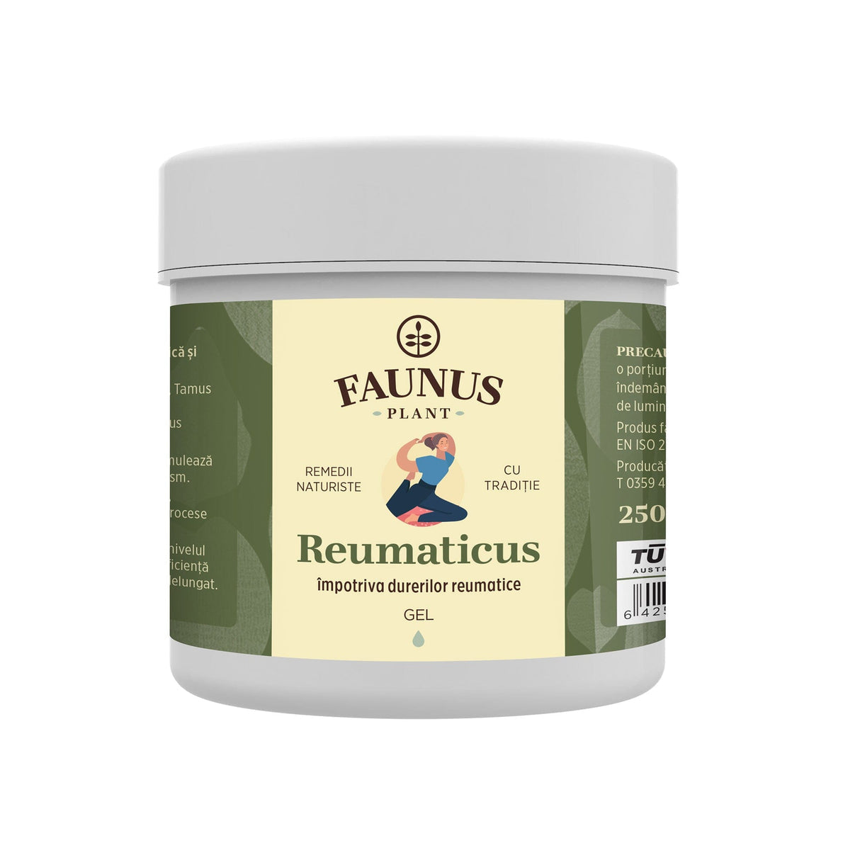 Reumaticus - Gel 250ml. Extracte naturale din plante medicinale cu efect antireumatic și calmare a durerilor