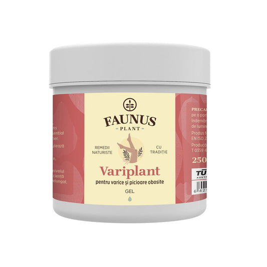 Variplant - Gel 250ml. Extract din plante medicinale cu proprietăți antivarice pentru picioare grele, efect antiinflamator