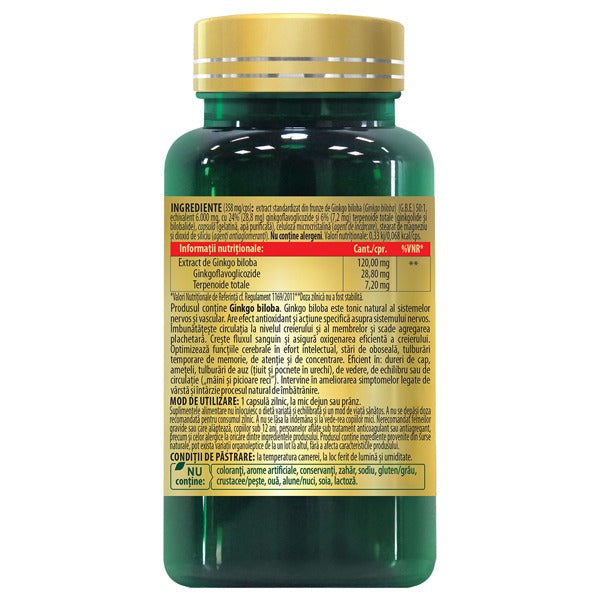 GINKGO MAX 120 mg – Memorie si Concentrare