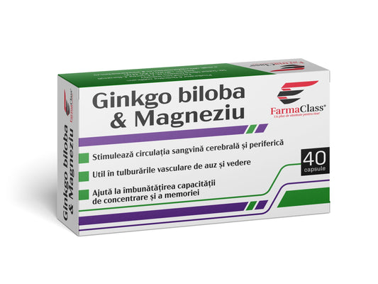 Ginkgo biloba & Magneziu 40 cps Blister