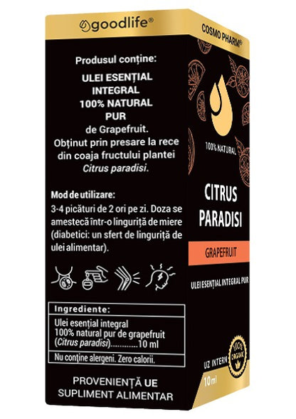 CITRUS PARADISI – Ulei Esential De Grapefruit Uz Intern 10 ml