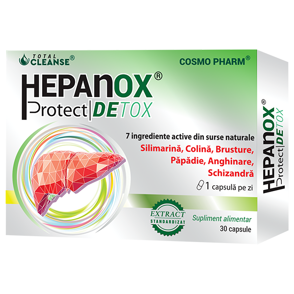 Hepanox Protect Detox – Protectie Ficat, 30 Capsule