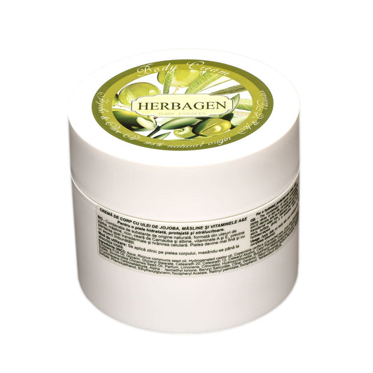 Cremă de corp cu ulei de jojoba, măsline și vitaminele A și E