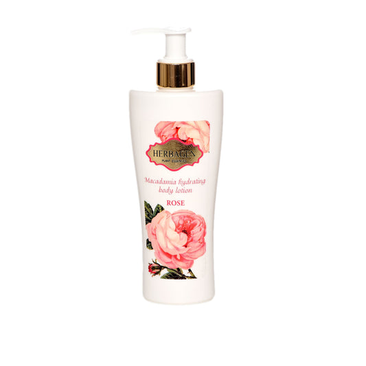 Lapte de corp hidratant Rose cu ulei de macadamia