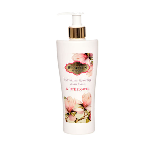 Lapte de corp hidratant White Flower cu ulei de macadamia