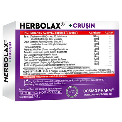 HERBOLAX® + CRUSIN Laxativ Natural Pentru Constipatie Cronica