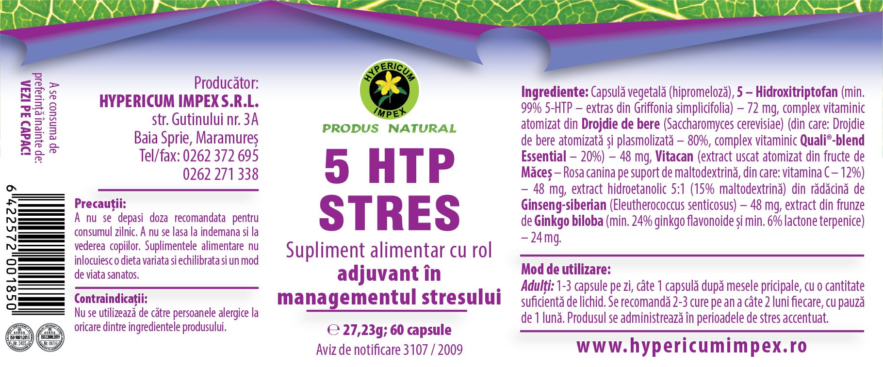 Capsule 5 HTP Stres