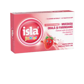 Isla Junior cu aromă de căpșuni, 20 tablete, Engelhard Arzneimittel