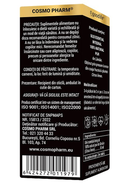 CITRUS LIMON – Ulei Esential De Lamaie Uz Intern 10 ml