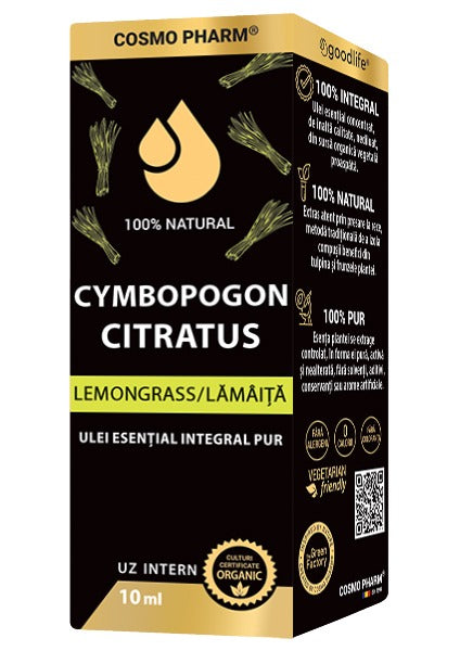 Ulei esential de LEMONGRASS / LĂMÂIȚĂ – Cymbopogon citratus