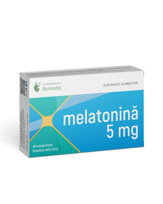 Melatonina 5mg, 40 comprimate, Laboratoarele Remedia