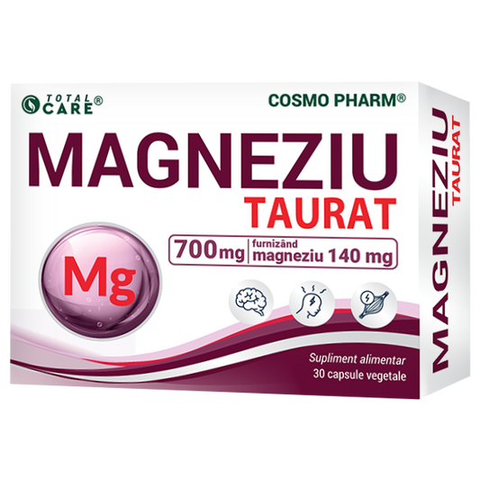 Magneziu Taurat – Magneziu Elemental Pur 140 mg
