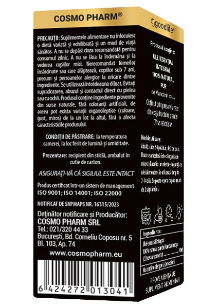 Ulei esential de Mandarin Rosu – Citrus reticulata