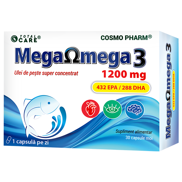 Mega Omega 3 Ulei De Peste Super Concentrat, Inima si Creier Sanatos