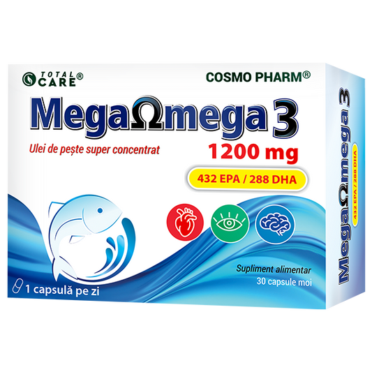Mega Omega 3 Ulei De Peste Super Concentrat, Inima si Creier Sanatos