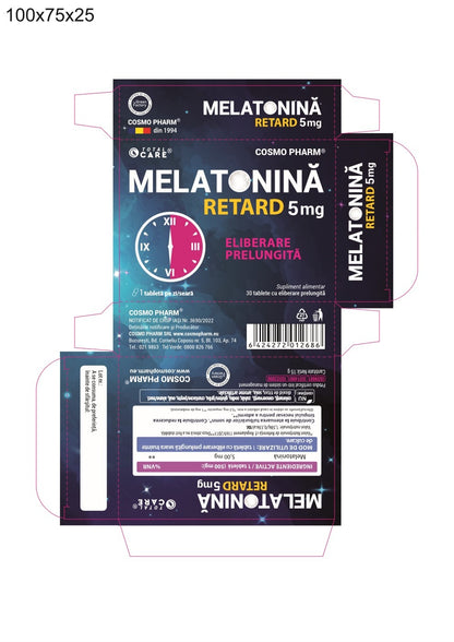 MELATONINA RETARD 5 mg – Somn usor si odihnitor