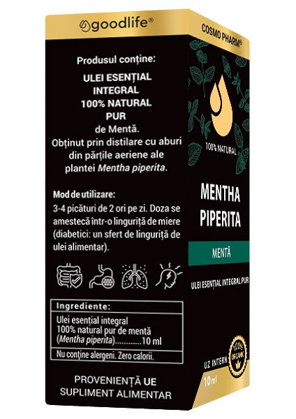 MENTHA PIPERITA – Ulei Esential De Menta Uz Intern 10 ml