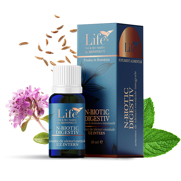 N-BIOT1C DIGESTIV – combinație de uleiuri esențiale integrale – 10 ml