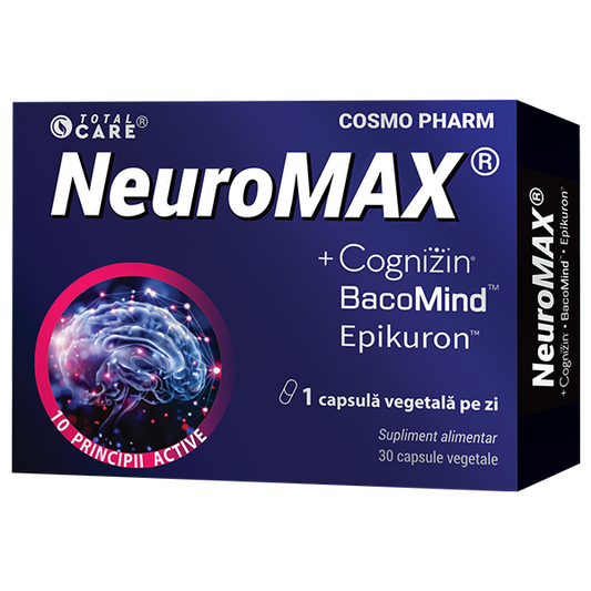 Neuromax + Cognizin®, BacoMind – Memorare, Concentrare, Performanta Cerebrala