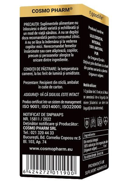 ORIGANUM VULGARE – Ulei Esential De OREGANO / ȘOVÂRV (10ml)