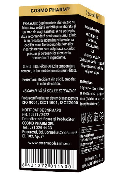 ORIGANUM VULGARE – Ulei Esential De OREGANO / ȘOVÂRV (10ml)