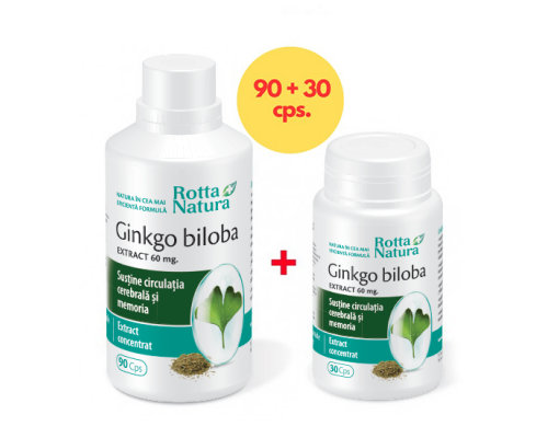 Pachet Ginkgo Biloba Extr.60 mg. 120 cps la pret de 90 cps