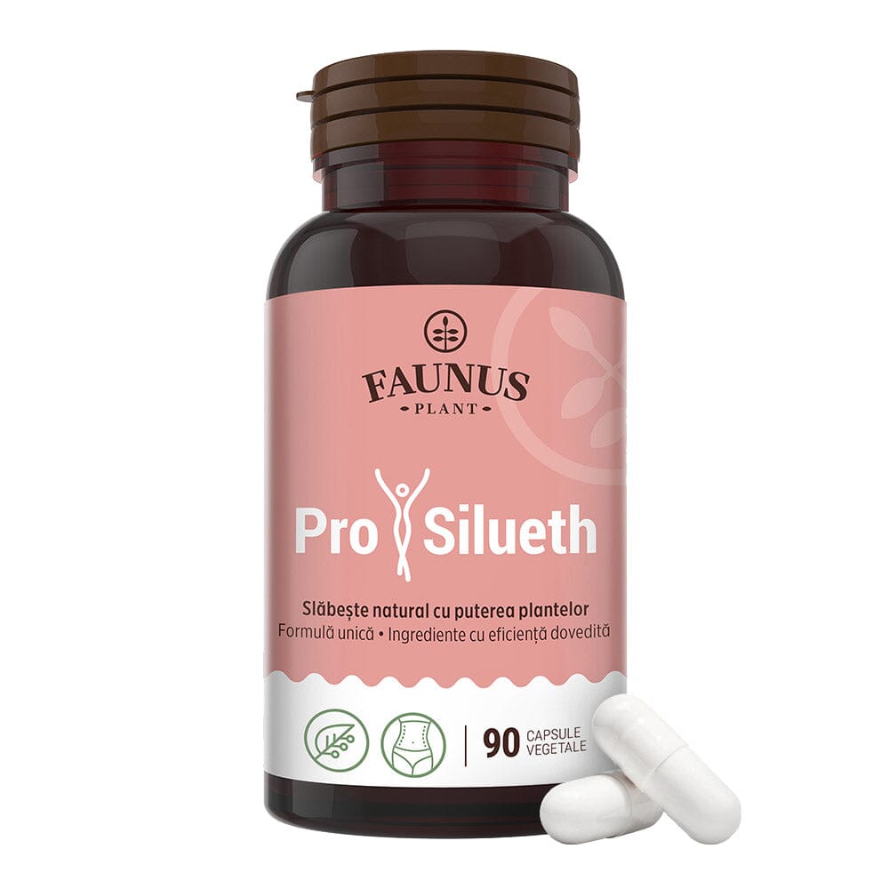ProSilueth Capsule - Formulă unică pentru cura de slăbire, plante medicinale cu acțiune dovedită pentru accelerarea metabolismului, arderea grăsimilor, reducerea apetitului și detoxifierea organismului - 90 capsule