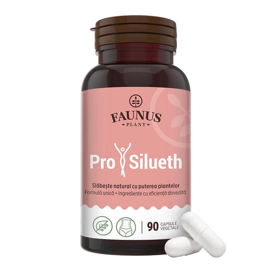 ProSilueth Capsule - Formulă unică pentru cura de slăbire, plante medicinale cu acțiune dovedită pentru accelerarea metabolismului, arderea grăsimilor, reducerea apetitului și detoxifierea organismului - 90 capsule