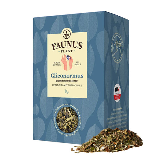 Gliconormus - Ceai Glicemie Normală 90g. Amestec plante medicinale pentru reglarea glicemiei