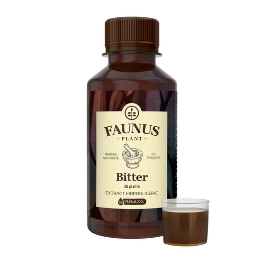 Bitter 30 plante - Tinctură fără alcool. Flacon 200ml. Formulă specială din 30 de plante medicinale cu efect tonic digestiv, tonifiant general si vitaminizant