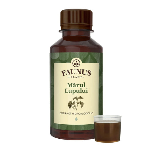 Mărul Lupului - Tinctură. Flacon 200ml. Extract hidroalcoolic concentrat din mărul lupului pentru sănătatea pielii și combaterea infecțiilor