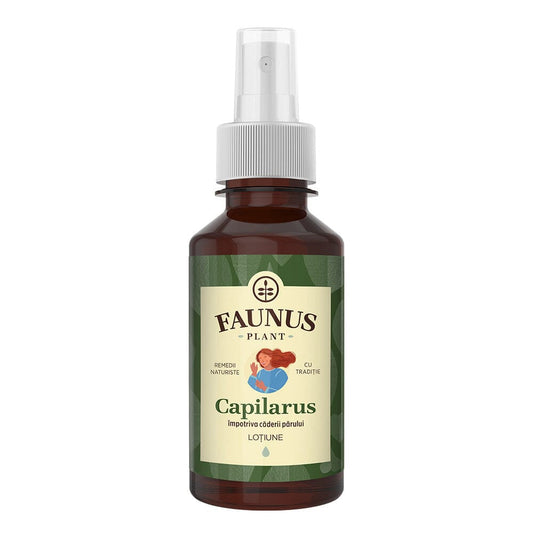 Capilarus - Loțiune. Flacon 200ml. Extract din 8 plante medicinale anticădere pentru păr sănătos și strălucitor